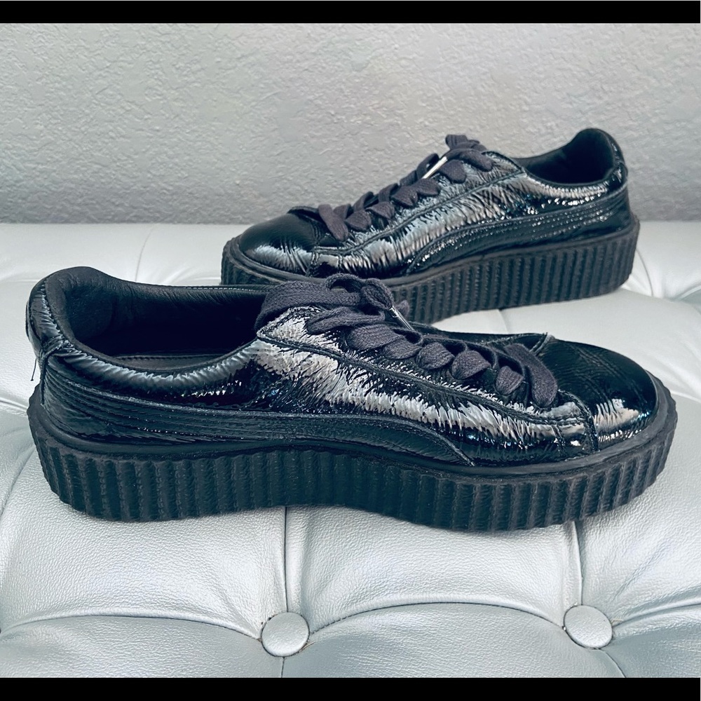 PUMA FENTY BY RIHANNA CREEPER CRACKED BLACK PATENT